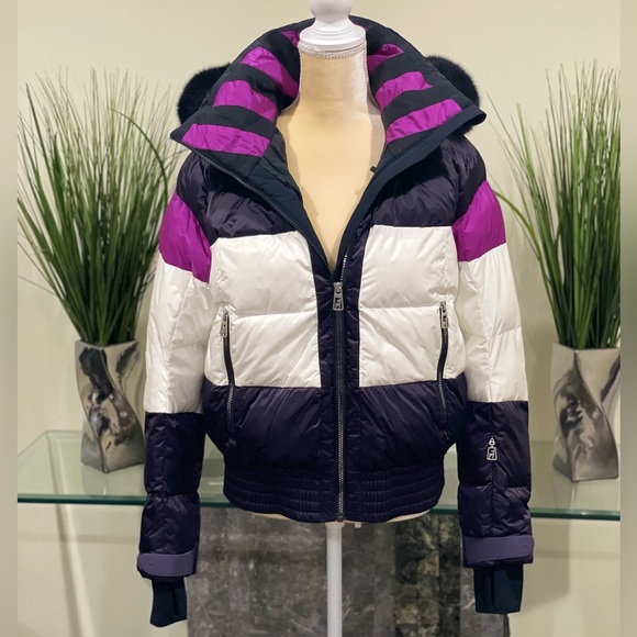 Toni Sailer Franka Ski Jacket with Real Fur 40 / 10 - Picture 9 of 15